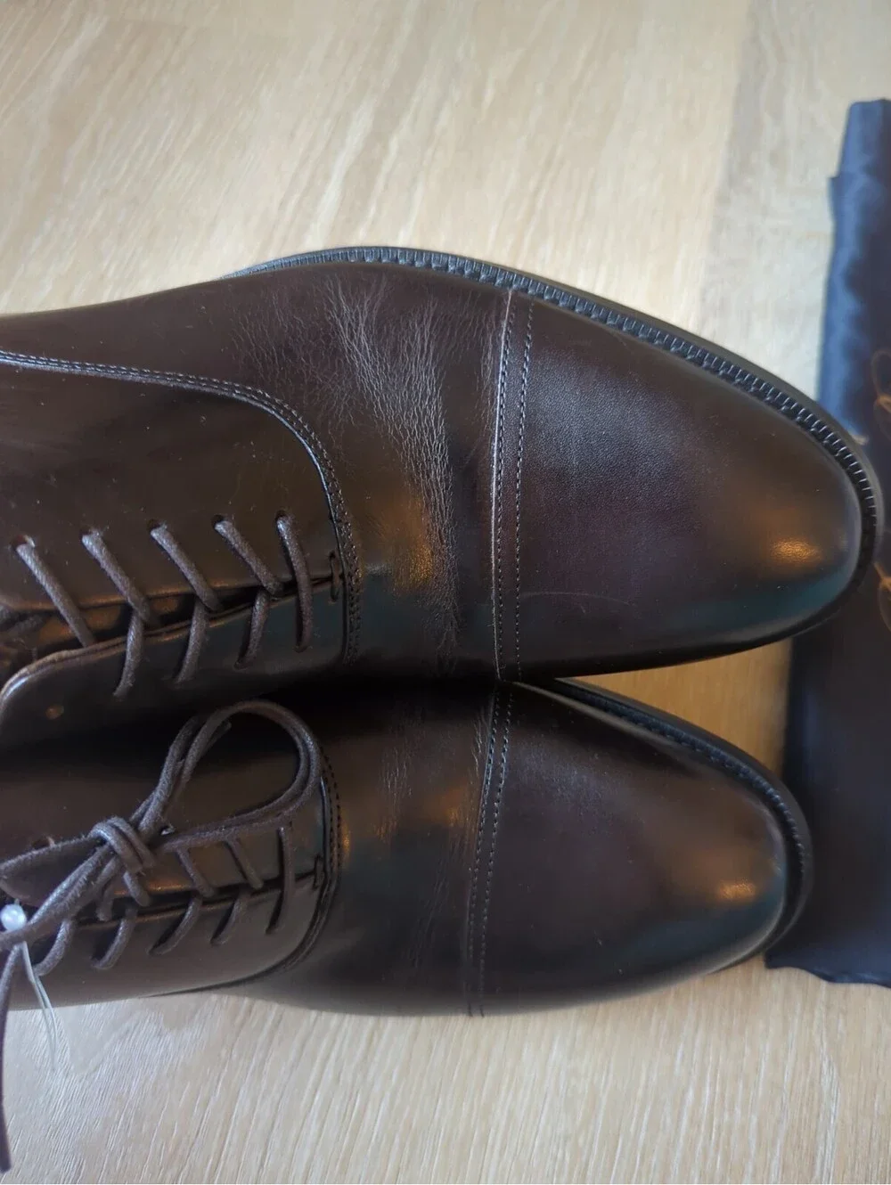 Brooks Brothers Men Dress Shoes Cassel Cap Toe Oxford Brown Ortholite 10